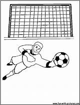 Soccer Coloring Goalkeeper Pages Fun sketch template