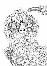 Sloth Coloring Then There Adults sketch template