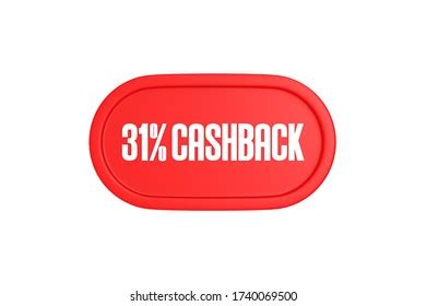 percent cashback sign red color stock illustration