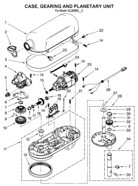 kitchenaid stand mixer parts diagram home alqu