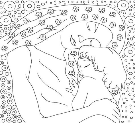 gustav klimt coloring page coloring pages