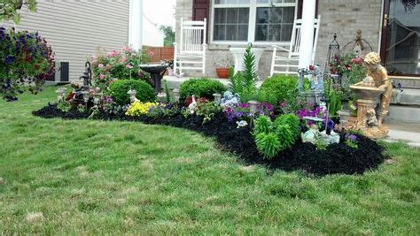 flower bed front garden concrete walkway curb appeal