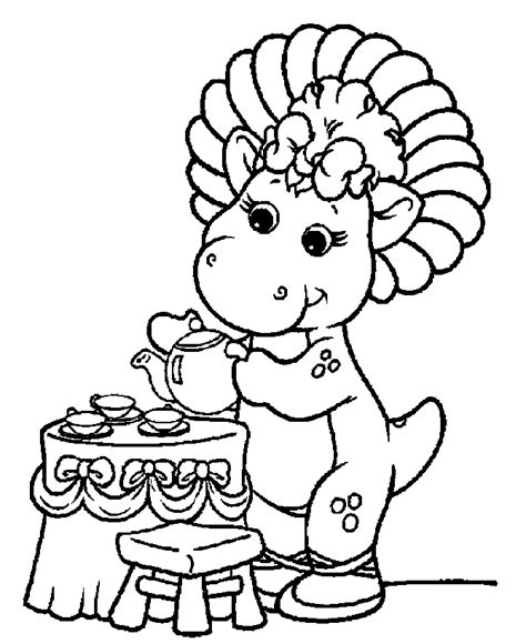 barney coloring book pages