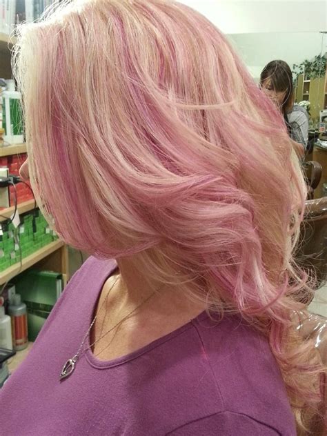 blonde hair with pink highlights waypointhairstyles