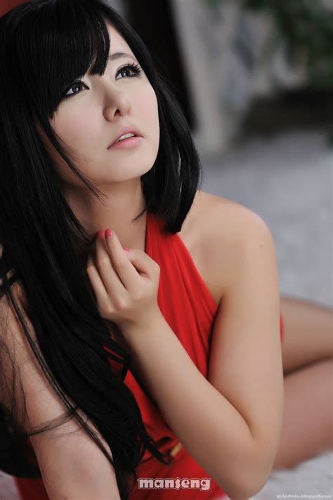ryu ji hye sexy in red ~ cute girl asian girl korean girl japanese girl chinese girl