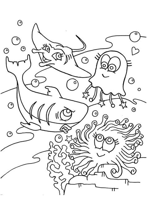 print coloring image momjunction ocean coloring pages animal