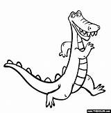 Alligator Coloring Pages Animals Crocodile Color Florida Gators Online Jungle Clipart Sheet Printable Outline Drawing Gator Animal Funny Cute Print sketch template