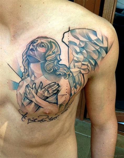 86 Graceful Angel Tattoos For Chest Tattoo Designs –