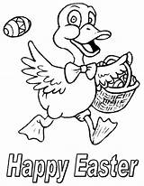 Easter Pages Coloring Duck Getcolorings Ducks Happy Color Printable sketch template