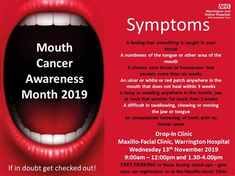 November Is Mouth Cancer Action Month If In Doubt Get It Checked