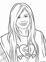 Coloring Pages Lavigne Avril Celebrity Printable Print Drawing Color Info sketch template