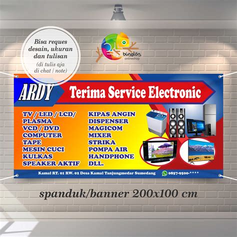 spanduk banner service elektronik lazada indonesia