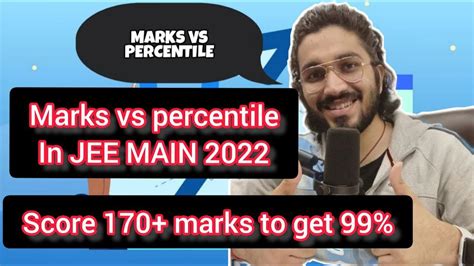 Marks Vs Percentile In Jee Main 2022 Marks Required To Score 99