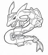 Rayquaza Coloring Getdrawings Pages sketch template