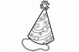 Hat Party Coloring Pages Birthday Activity Getdrawings sketch template