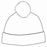 Hat Winter Outline Drawing Drawings Coloring sketch template