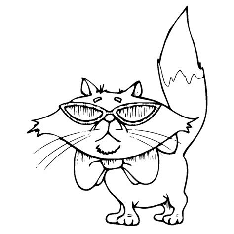 cool cat  coloring page coloring pages