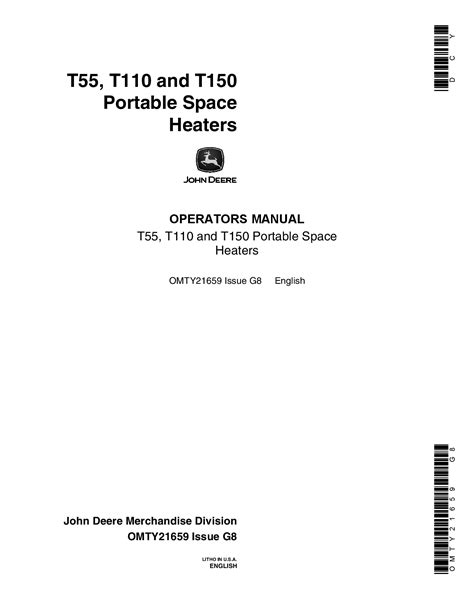 john deere    portable space heaters omty operation  maintenance manual