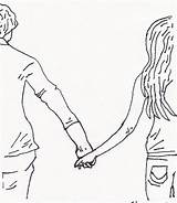 Holding Hands Drawing Easy People Boy Girl Couple Two Anime Drawings Cute Draw Sketches Getdrawings Pencil Couples Dating Choose Board sketch template