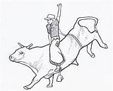 Bull Coloring Pages Rodeo Rider Color Cowgirl Dancing sketch template