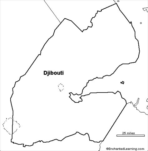 Outline Map Research Activity 3 Djibouti