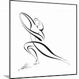 Print Mounted Vii Dancing Couple sketch template