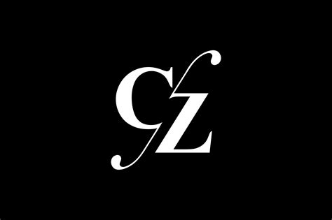 cz monogram logo design  vectorseller thehungryjpegcom