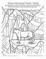 Coloring Pages National Park Utah Zion Parks Sheets Color Adult Worksheets Printable Grade First Road Trip Activities Places Colouring Printables sketch template