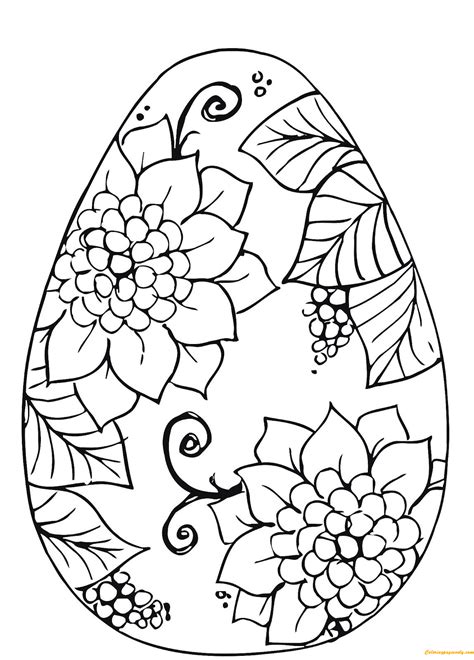 easter egg flower patterns coloring page  coloring pages