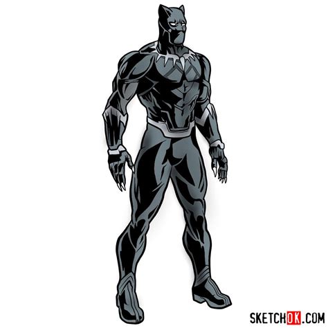 black panther easy marvel drawings drawing art ideas