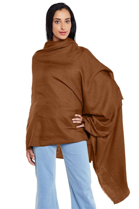 buy authentic brown pashmina shawl  cashmere