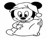 Coloring Pages Mickey Sleeping Baby sketch template