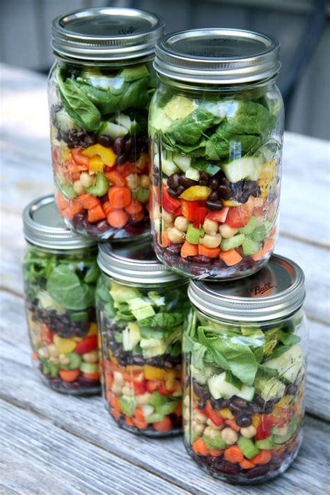 Mason Jar Salads Food Prep Tips For Weight Loss Popsugar Fitness