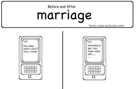 Marriage Before After Text ~ Funny Joke Pictures