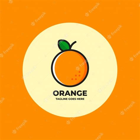 orange logo premium vector