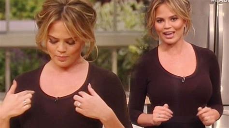 Pregnant Chrissy Teigen Reveals Her Boobs Are Now A Size 40dd And Her