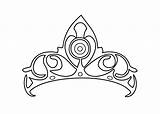 Crown Princess Coloring Pages Tiara Drawing Queen Easy Printable Colouring Girls Draw Crowns Couronne Disney Princes Color Cartoon Princesse Drawings sketch template