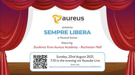 aureus academy rochester mall presents sempre libera a musical soiree