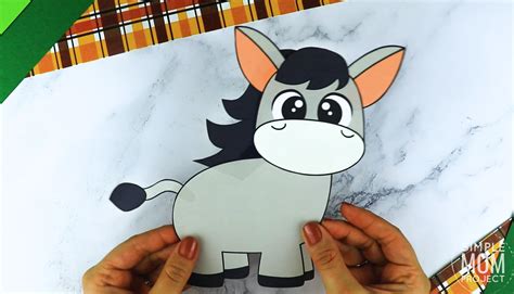 printable donkey craft template simple mom project