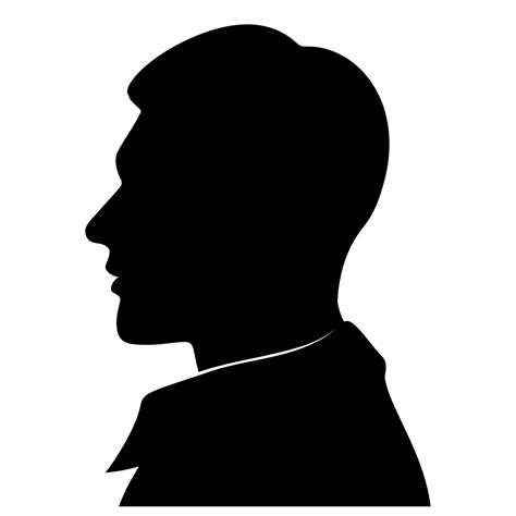 man face silhouette vector art icons  graphics