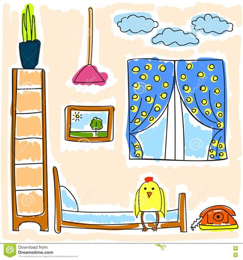 nursery room vector illustration stock vector image