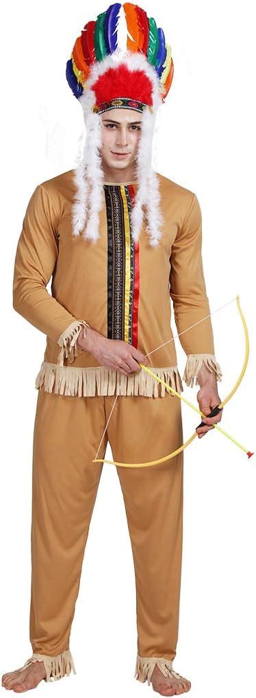 Eraspooky Mens Native American Costume Indian Fancy Dress Halloween