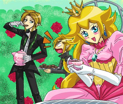 Tea Time With Link Peach And Toon Link By Somejanedoe On