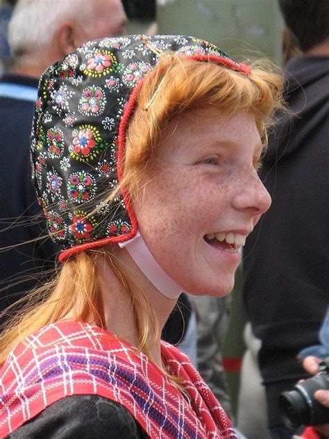 A Dutch Girl In Traditional Costume From Staphorst Overijssel