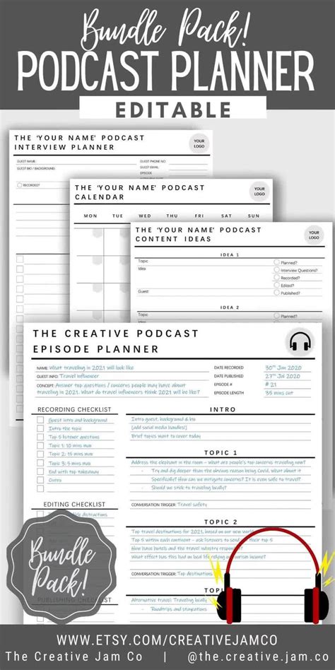 podcast planning worksheet  worksheeta
