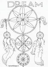 Dreamcatcher Coloring Pages Dream Catcher Adults Adult Color Template sketch template