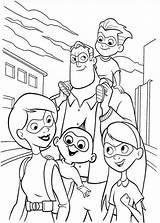 Coloring Incredibles Pages Family Choose Board sketch template
