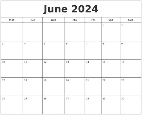 june  print  calendar