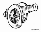 Medieval Cannon Coloring Pages Weapon Colormegood Fantasy sketch template