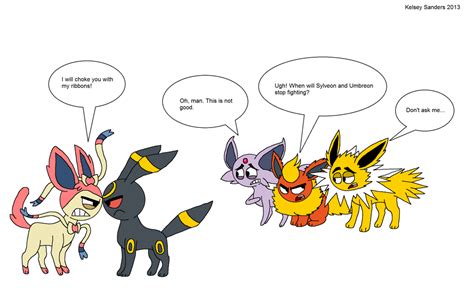 Sylveon And Umbreon Argue By Kelseyedward On Deviantart